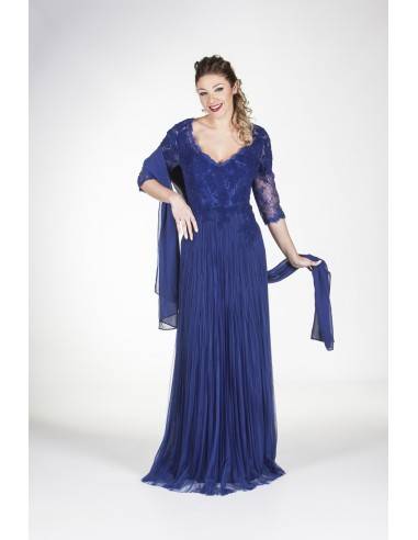 Evening dress Gacil-Blue