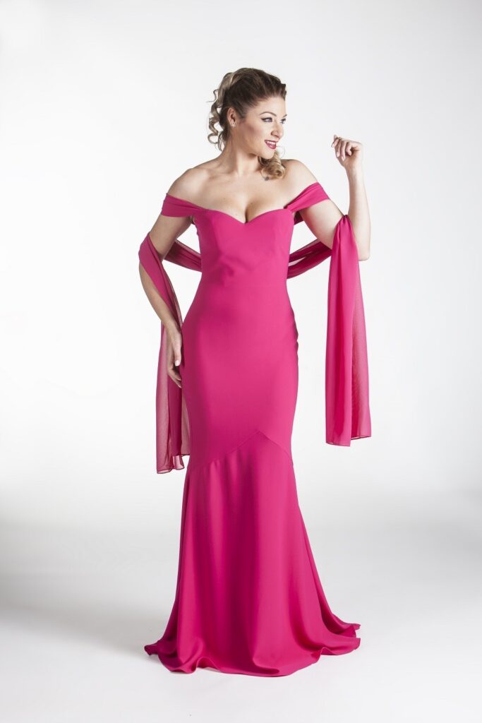 Vestidos de fiesta GEORGETA-FUXIA