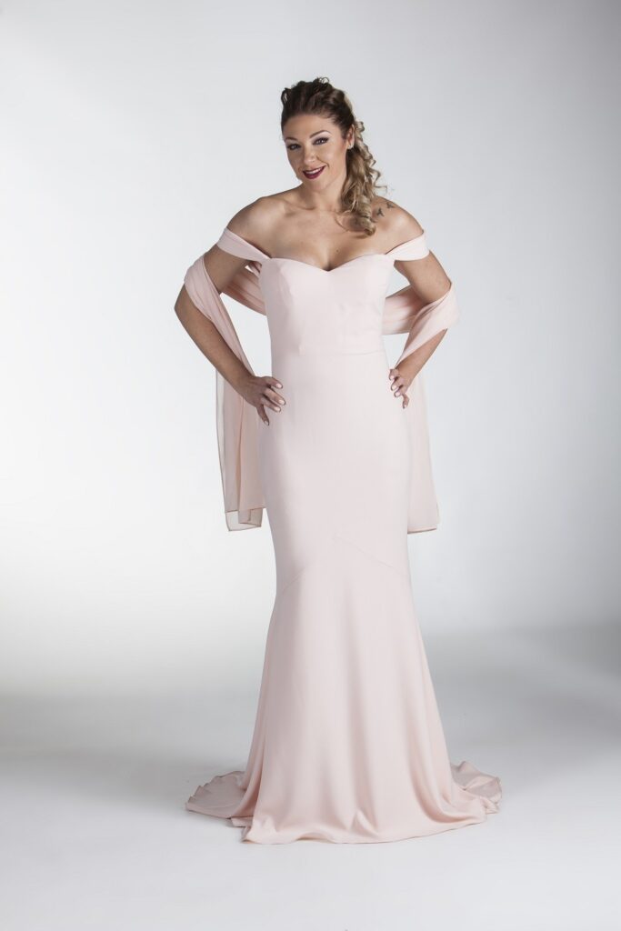 Vestidos de fiesta GEORGETA-ROSA PALO
