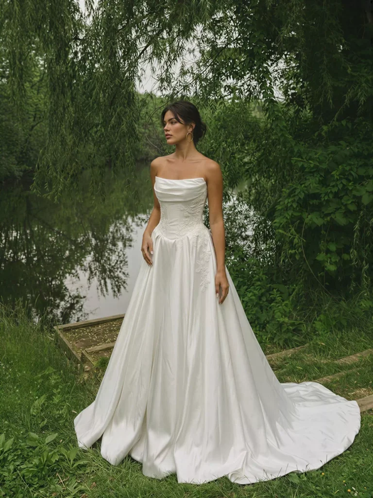 vestido-novia-azucena-sedkaatelier-crepé-escotepalabradehonor-espaldarecta-frente-sedkanovias