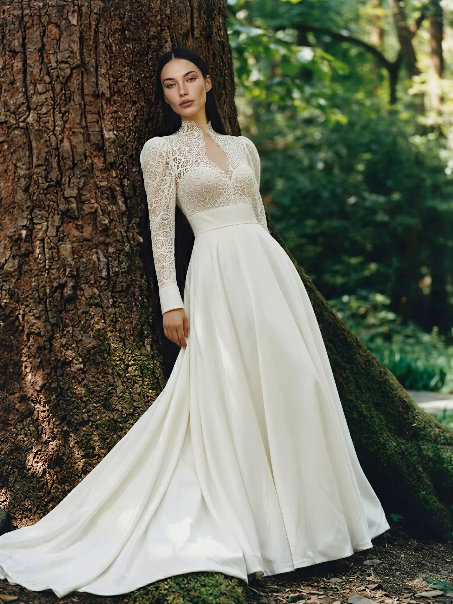 vestido-novia-caracas-sedkaatelier-crepé-escotecorazón-espaldaabierta-frente-sedkanovias