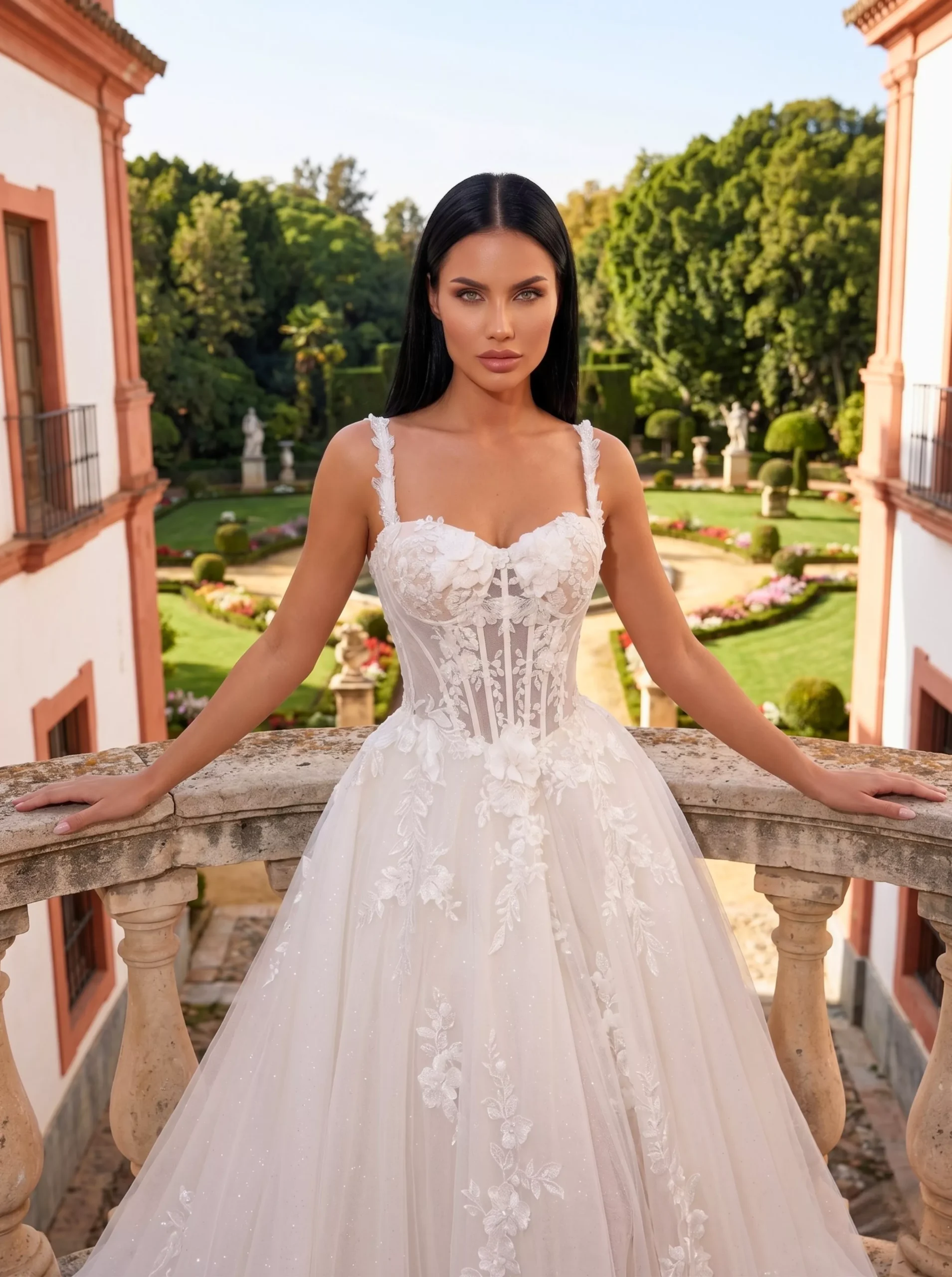 vestido-novia-lira-sedkacouture-encaje-escotecorazón-espaldacorsé-frente-sedkanovias