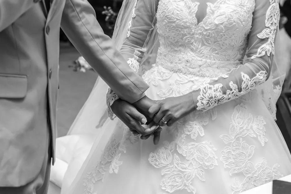 vestido de novia dos piezas top encaje falda tul