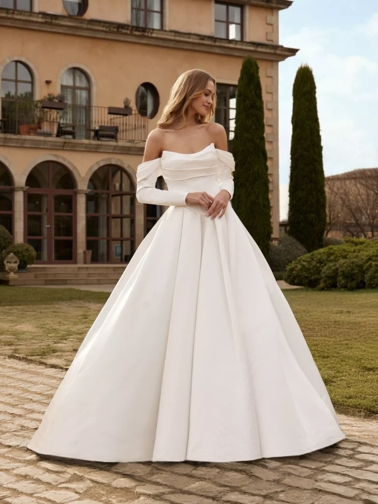 vestido-novia-coralino-whiteone-mikado-escotepalabradehonor-espaldacorsé-sedkanovias1